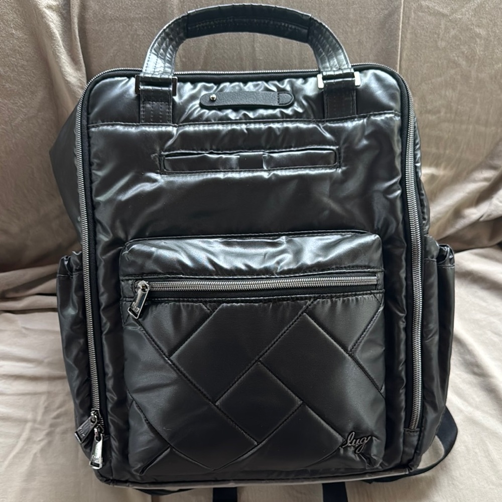 Lug Metallic Black Voyager Backpack